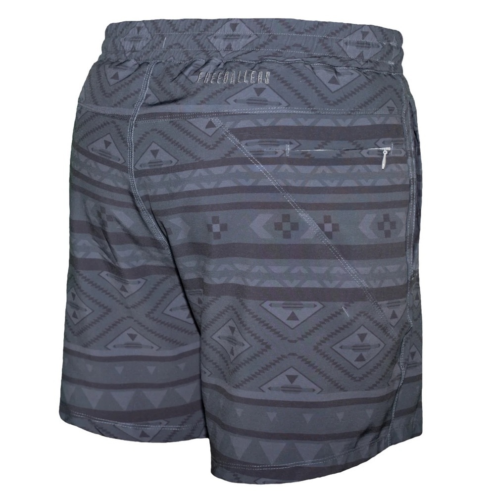 Meripex Apparel Men’s Freeballers Athletic Aztec Shorts in Grey Size XL